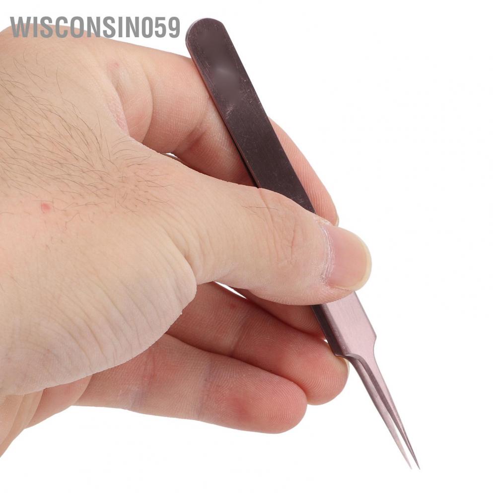 Wisconsin059 Stainless Tweezers Colored Point Head Wear Acid Resistant Industrial For PCB Semiconductors laboratory