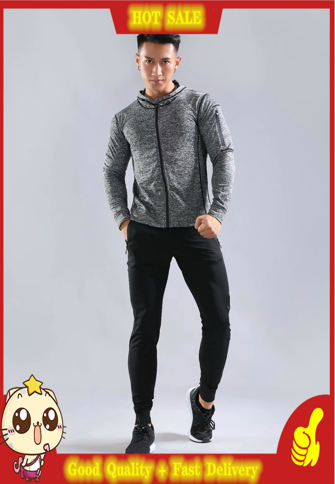 Áo Hoodie Thể Thao Có Khóa Kéo Thời Trang Dành Cho Nam