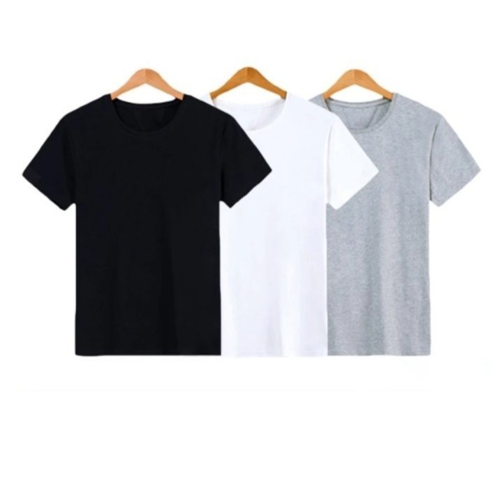 [HÀNG HOT - 100%COTTON]Áo thun nam trơn cổ tròn ngắn tay chất liệu cotton , co giãn 4 chiều cao cấp(ACT) | BigBuy360 - bigbuy360.vn