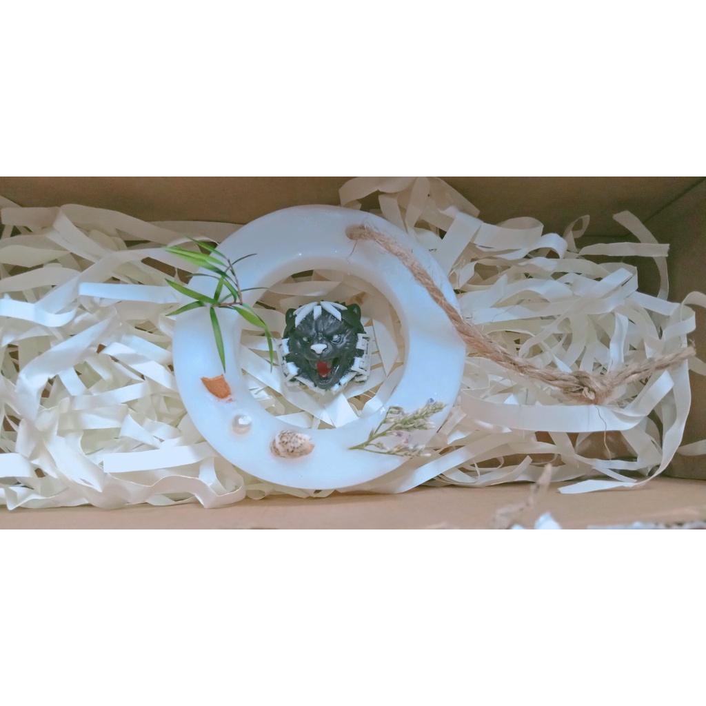 Keycap artisan gấu fnatic  trang trí bàn phím cơ gaming.