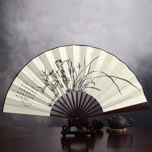 Quạt cổ trang nam quạt xoè nan tre