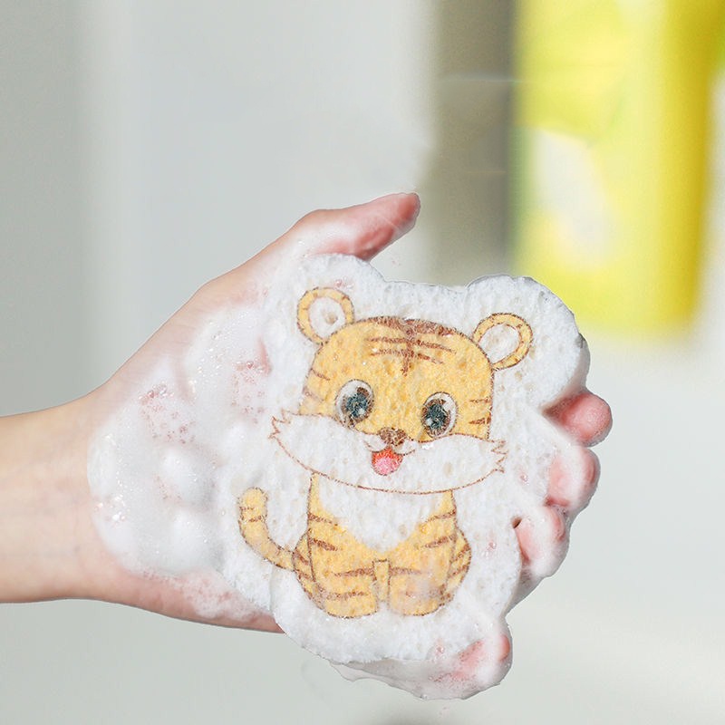 Miếng bọt biển rửa chén hình hoạt họa đáng yêu, Miếng rửa bát cute (giao hình ngẫu nhiên)