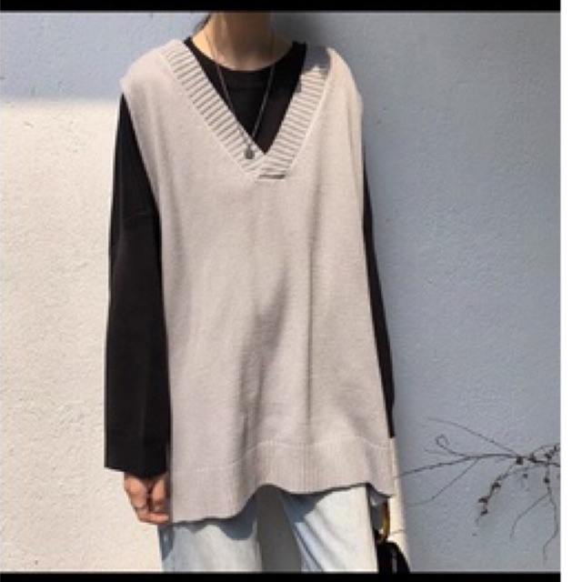 Áo gile len mỏng áo len ulzzang siêu xinh hàn quốc hàng Quảng Châu - GL08