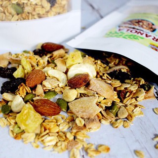granola mix 7 loại hạt ăn kiêng không đường gói 200gr