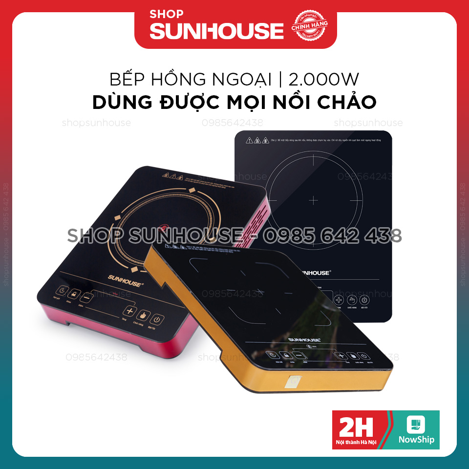 [Mã 267ELSALE hoàn 7% đơn 300K] Bếp hồng ngoại cảm ứng SUNHOUSE SHD6014 / SHD6015 / SHD6016