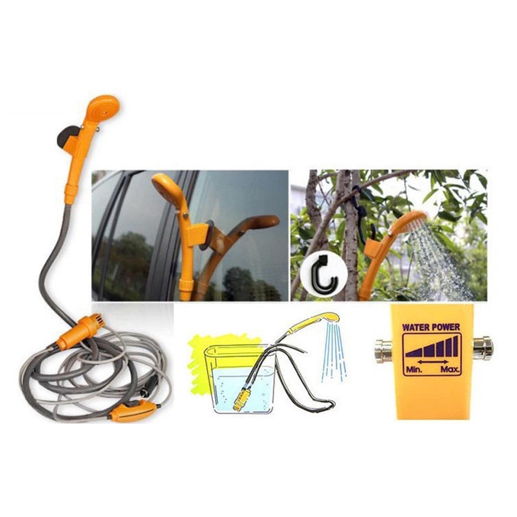 Vòi Hoa Sen Điện Tử 12V Kèm Đầu Bơm Cho Xe Hơi/Leo Núi/Cắm Trại