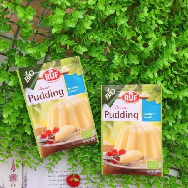 Bột Pudding hữu cơ RUF Đức chế biến đồ ăn dặm, làm bánh, bữa phụ cho bé SAMI KIDS