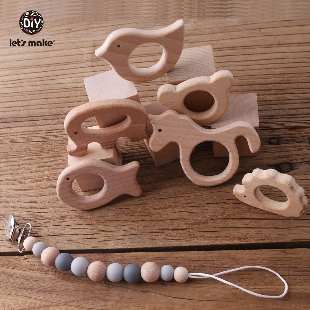 Đồ chơi ngậm mọc răng bằng gỗ tự nhiên cho bé MAMIMAMIHOME