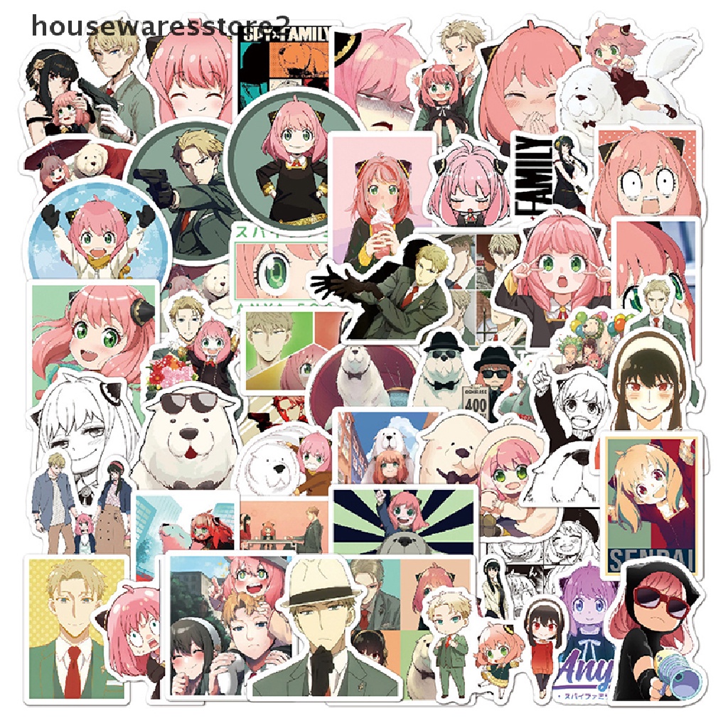 [housewaresstore2] 100 Miếng Dán Anime SPY x FAMILY Yor Forger Loid Forger Anya