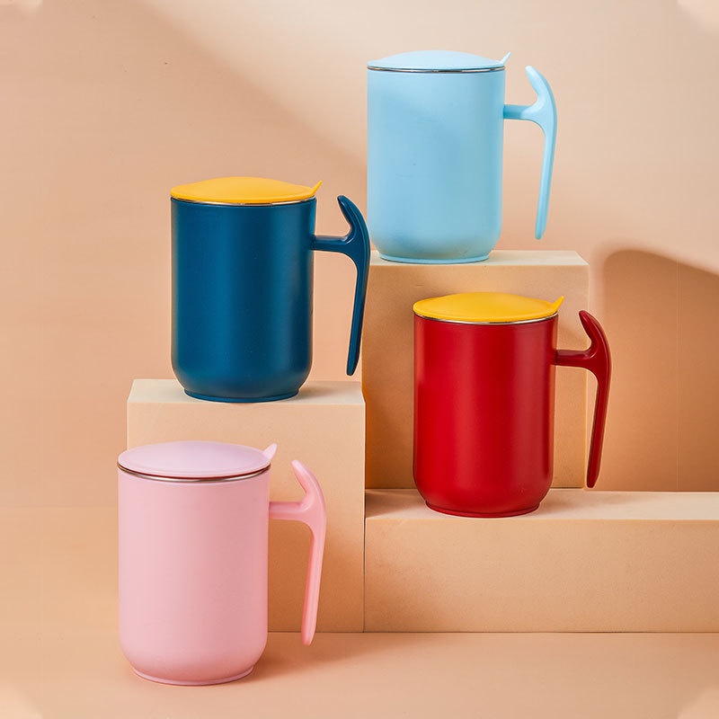 Cốc Nước Giữ Nhiệt Bằng Thép Không Gỉ Có Tay Cầm 500ml
