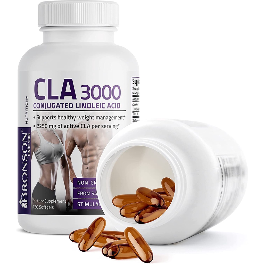 Bronson CLA 3000 Conjugated Linoleic Acid 2250mg - Viên uống giảm cân tự nhiên và tăng cơ bắp 120v