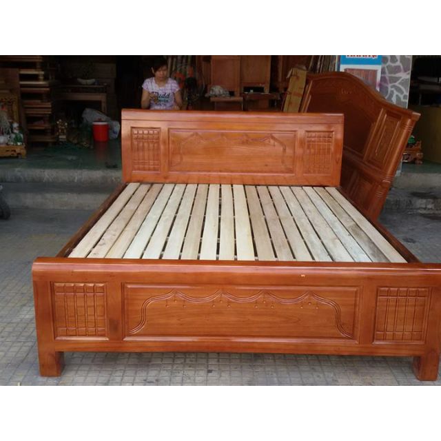 Giường gỗ xoan đào đại thành 1m8x2m