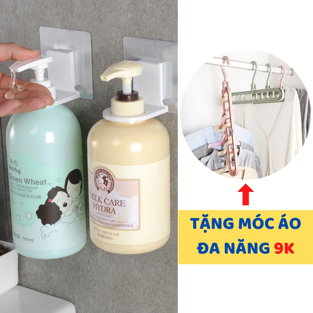 ⚡FREE SHIP⚡ Móc Dán Tường Treo Chai Dầu Gội, Sữa Tắm, Xà Phòng, Nước Rửa Tay Giá Gắn Tường Nhà Tắm, Bồn Rửa