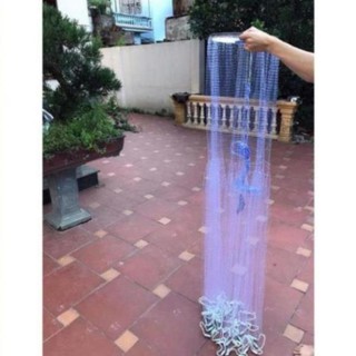 Chài đĩa bắt cá bằng dù và cước chài đánh cá đĩa bằng dù và cước hàng thái lan chân chì tròn bung