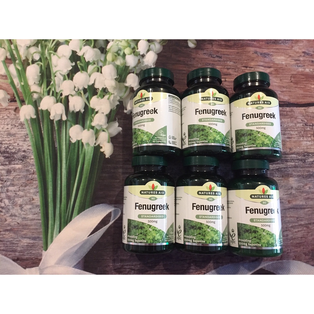 Viên uống lợi sữa cỏ cà ri FENUGREEK Nature Aid Úc 500mg 90 viên