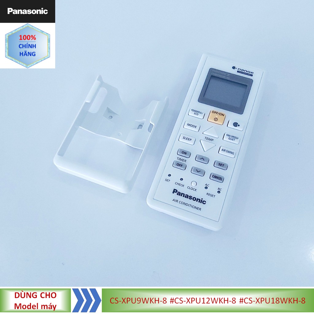 Phụ kiện [Remote chính hãng] Điều khiển điều hòa Panasonic model #CS-XPU9WKH-8 #CS-XPU12WKH-8 #CS-XPU18WKH-8