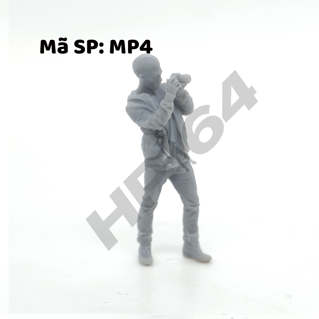 Mô hình nhân vật thô chưa sơn tỉ lệ 1/64 Male Photographer