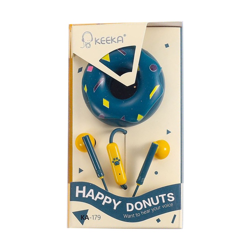 Vỏ Bảo Vệ Hộp Sạc Tai Nghe Nhét Tai Hình Bánh Donut Cho Bé