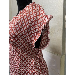 Đầm phi hoa đỏ xk