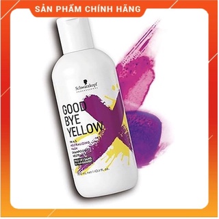 Dầu gội khử vàng Schwarzkopf Goodbye Yellow cho tóc trắng xám bạch kim 300ml (ĐỨC)- chai- mỹ phẩm tóc Kaylee