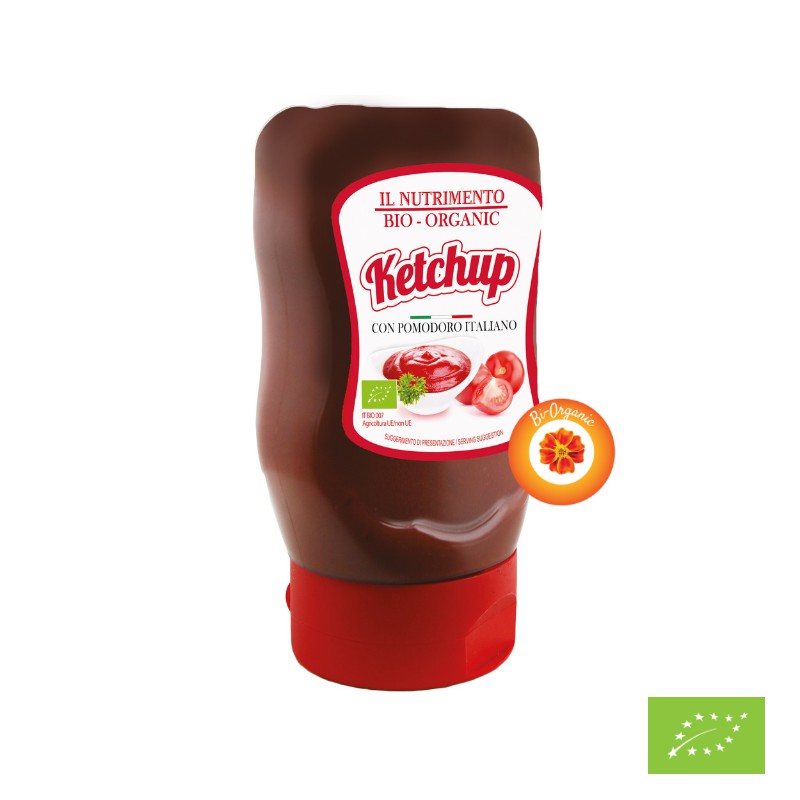 Tương cà chua ketchup IL Nutrimento hữu cơ 310g dùng làm sốt chấm, ăn kèm với mỳ Ý - Organic Ketchup