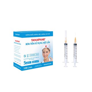 Bơm kim tiêm 5cc Tanaphar hộp 100 cây