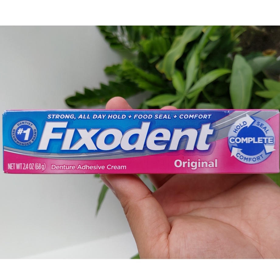 Keo dán hàm giả hàm tháo lắp Fixodent 68g, hàng chính hãng P&G - USA