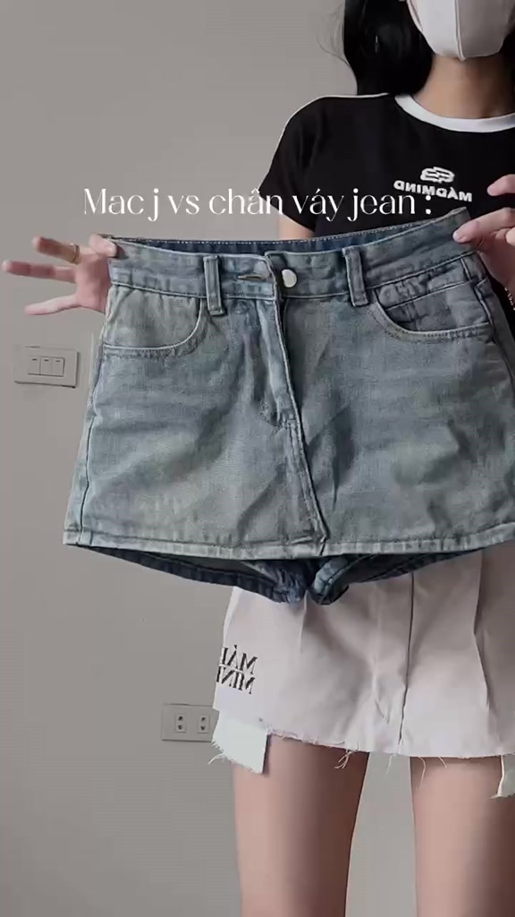 Quần jean giả váy đen và xanh(sẵn đủ size) | BigBuy360 - bigbuy360.vn