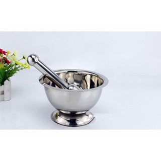 Bộ cối chày inox size lớn 14cm