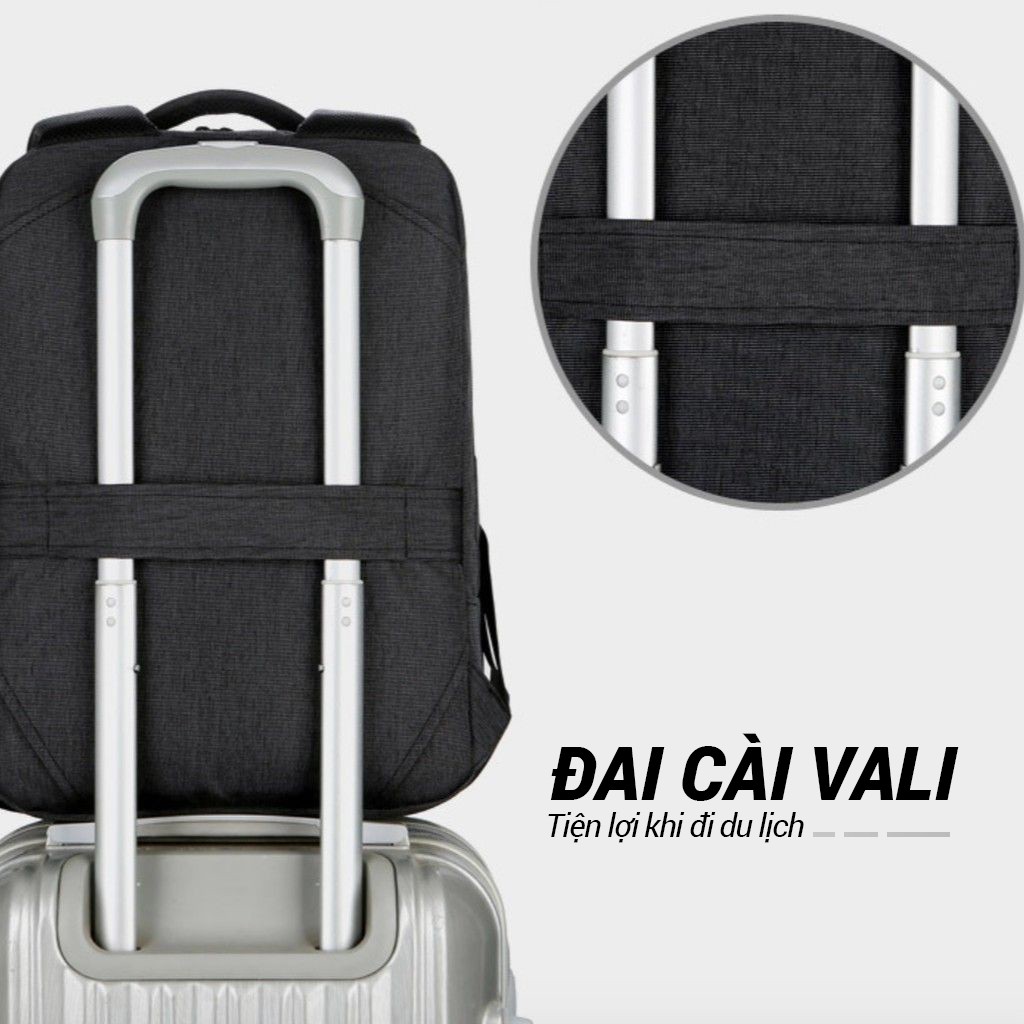 Balo nam nữ công sở cao cấp unisex chống thấm nước, đựng vừa laptop, thích hợp đi làm và du lịch N05 | BigBuy360 - bigbuy360.vn