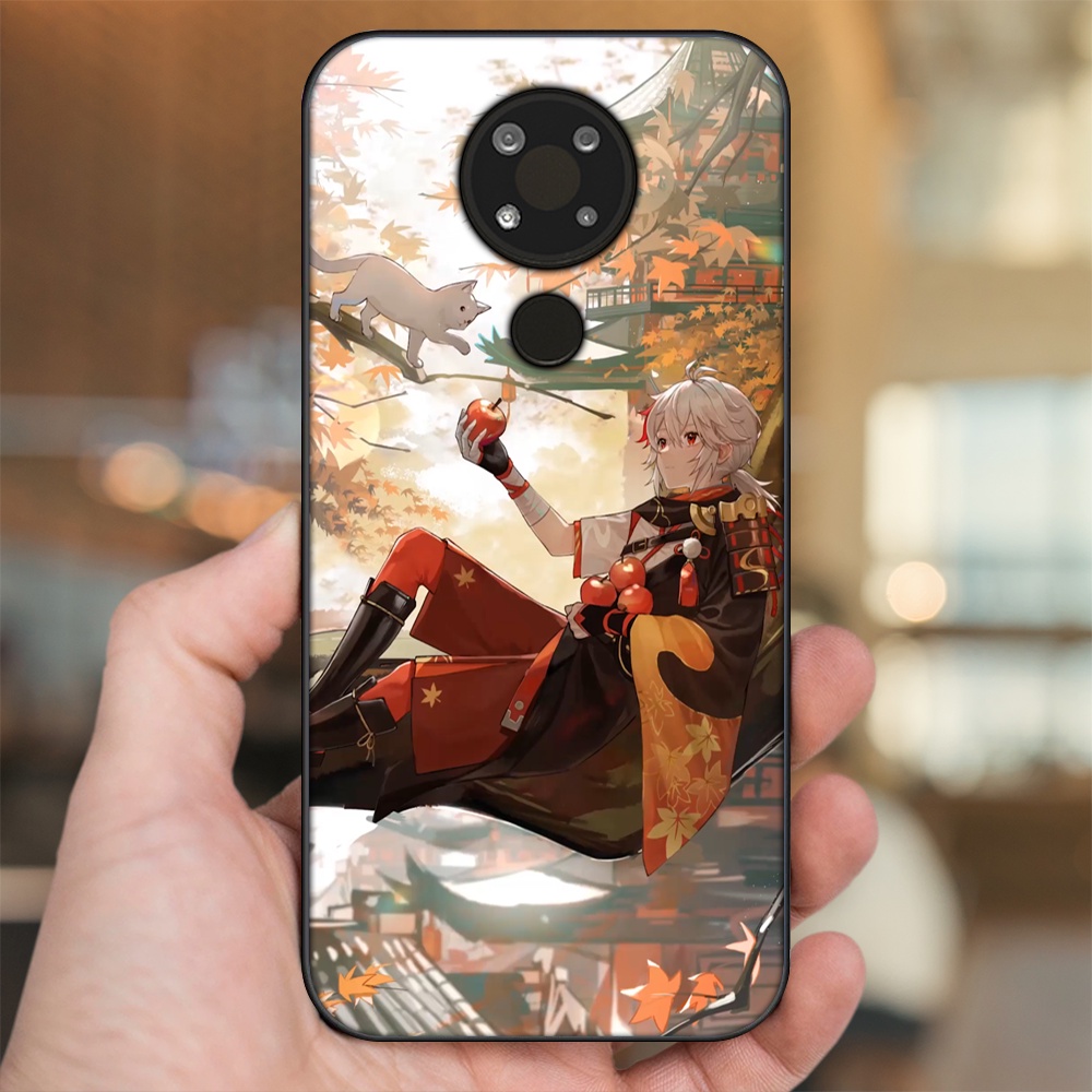 Ốp lưng Nokia 3.4 viền đen in hình Kazuha Genshin Impact