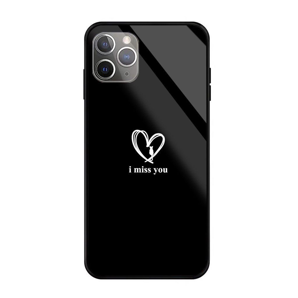 Ốp lưng iphone kính cặp đôi Mèo Tim case 14plus 14 pro max 13 12 promax 11 mini 6 6s 7 8 plus x xr xs Se