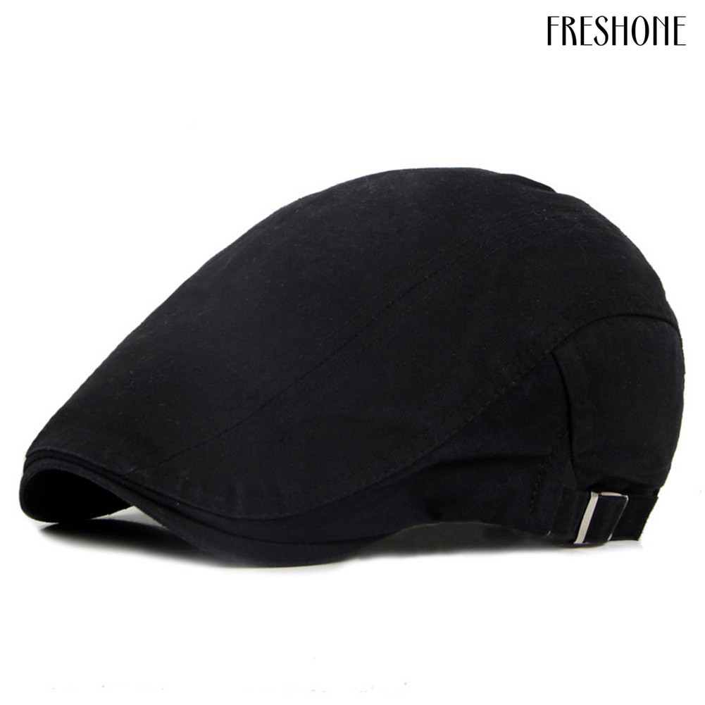 Fashion Men Women Solid Color Causal Duckbill Cap Outdoor Sports Flat Beret Hat12