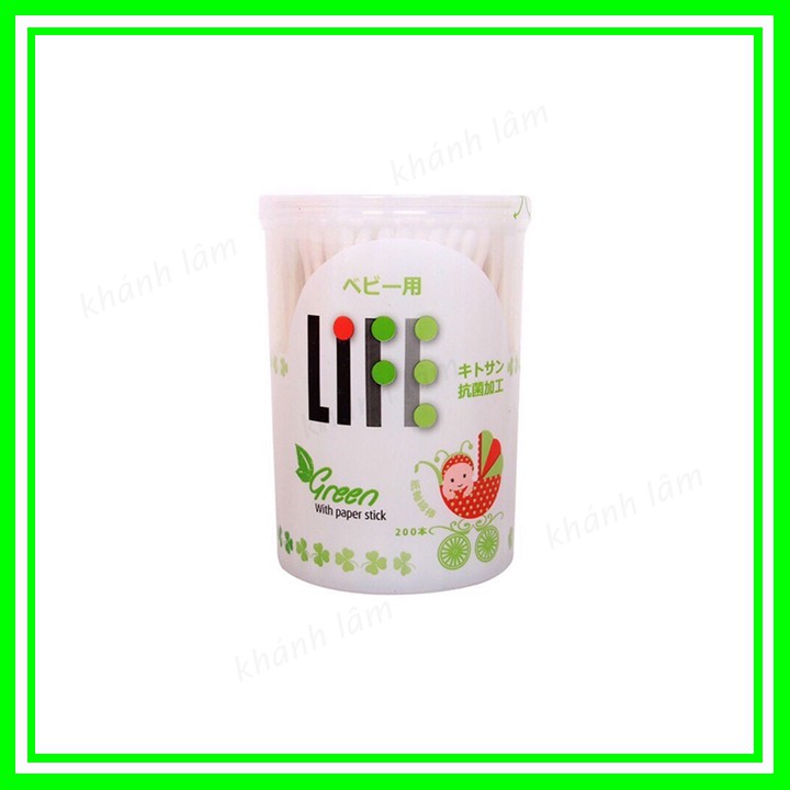 Tăm bông kháng khuẩn Life Baby 200 que