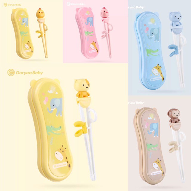 Bộ thìa dĩa đũa tập gắp GORYEO BABY HÀN QUỐC giúp bé tập ăn dặmbán chạy nhất shopee