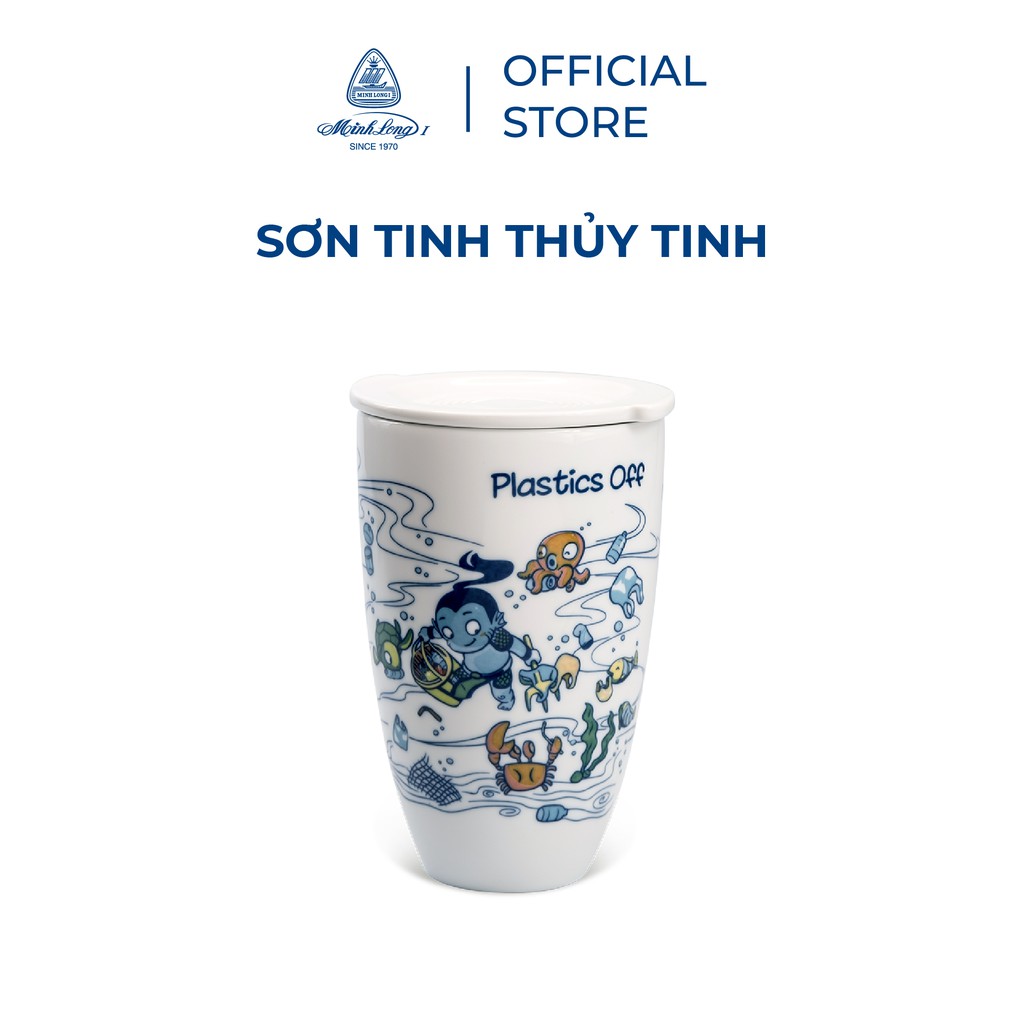 Ly sứ dưỡng sinh Minh Long 480ml - Kiểu 3 - Sơn Tinh Thủy Tinh