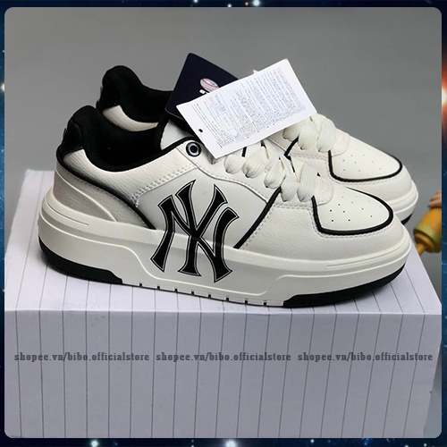 Giày MLB Chunky Liner New York Yankees White Black, Giày Sneaker MLB Chunky NY Đen Hàng Chuẩn Full BoxGiày Sneaker JO