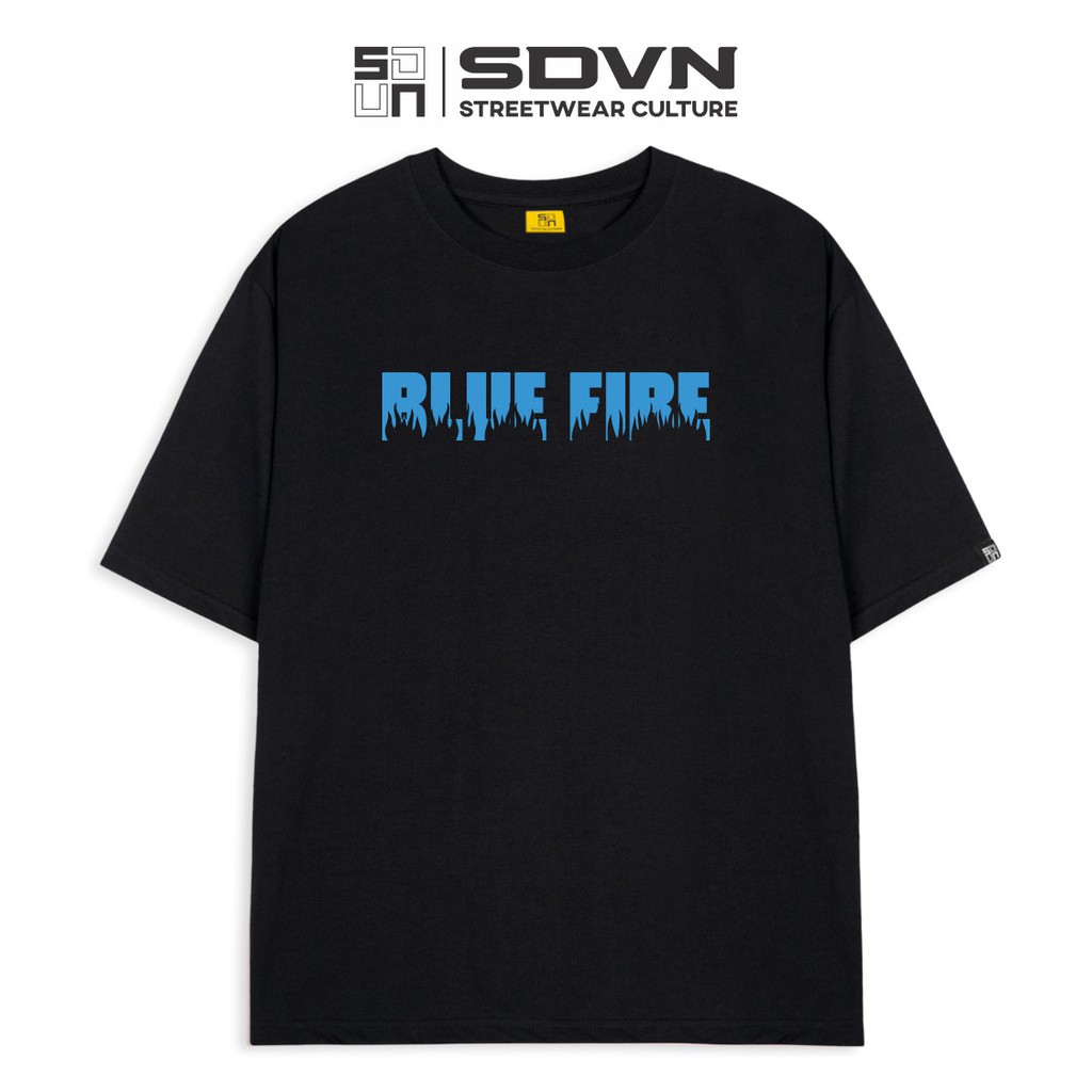 [ HÌNH THẬT ] Áo thun Unisex SDVN BLUE FIRE Nam Nữ