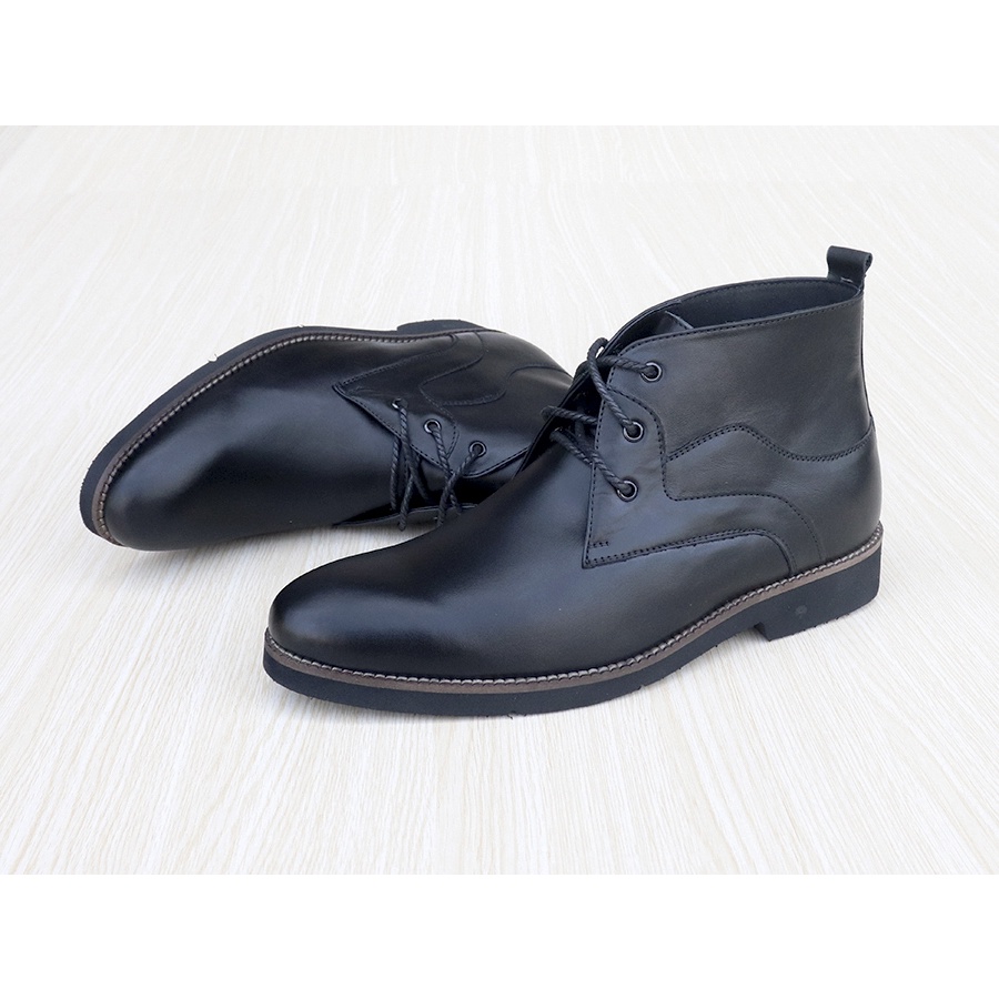 GIÀY BOOTS NAM SIÊU NHẸ T&TRA TĂNG CAO 7CM – S1078 ĐEN- DA BÒ THẬT 100% | BigBuy360 - bigbuy360.vn