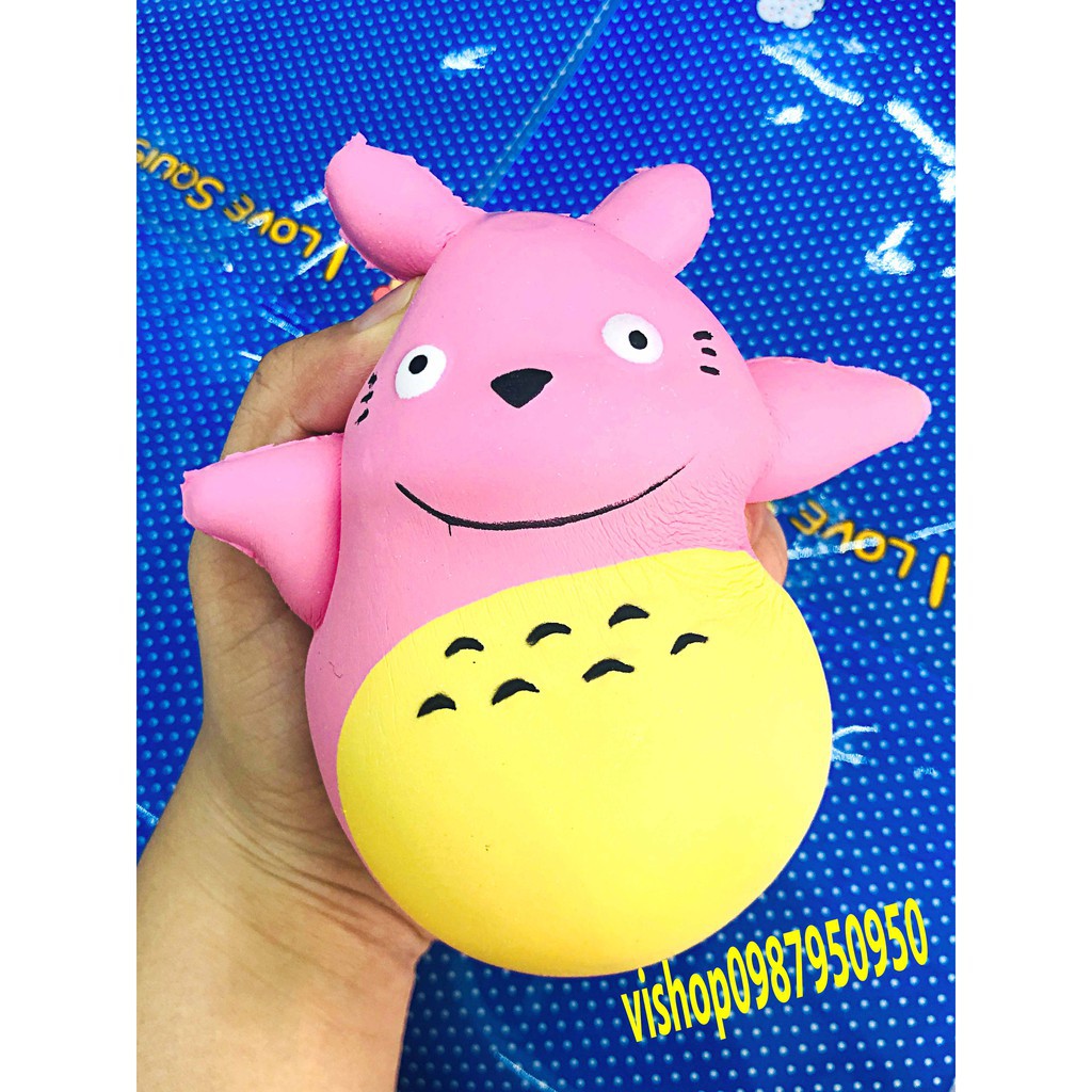 ĐỒ CHƠI SQUISHY TOTORO XÁM - HỒNG