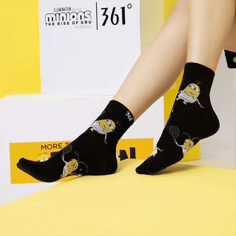 361 Degrees Women Minions Sports Socks Casual Socks 512123046