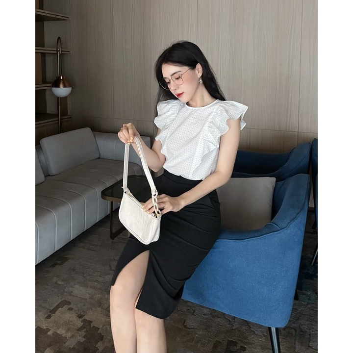 MINX - Áo Shoulder Ruffle Blouse