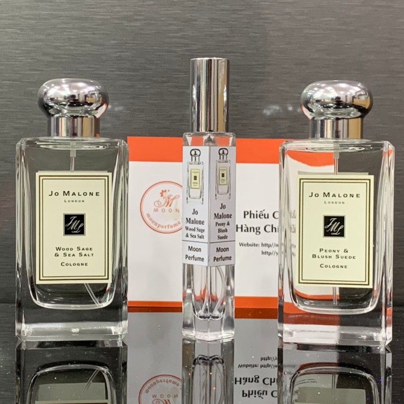 [Mẫu thử] Tổng hợp nước hoa Jo Malone Peony & Blush Suede, Wood Sage & Sea Salt, Wild Bluebell, Basil & Neroli | BigBuy360 - bigbuy360.vn
