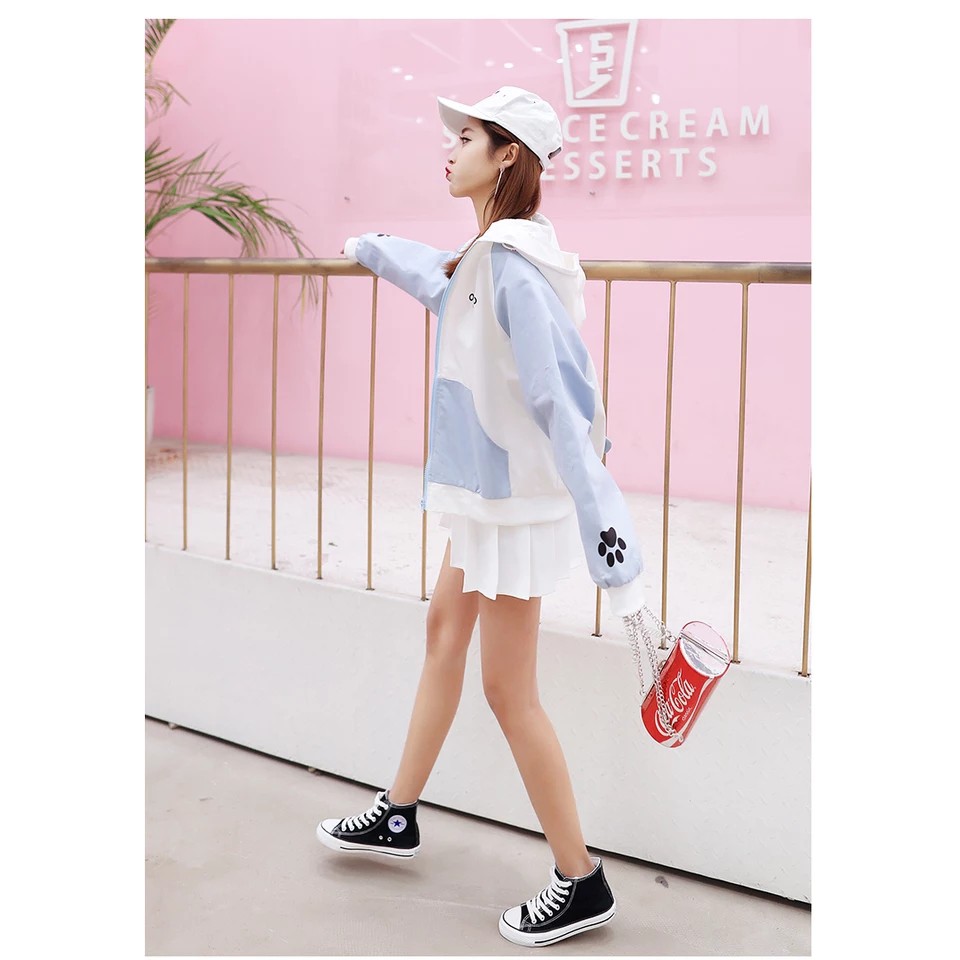 [Đẹp Mê Ly] Áo khoác dù áo khoát nữ đẹp mặt gấu dễ thương - áo gió nữ đẹp 2 lớp có nón | BigBuy360 - bigbuy360.vn