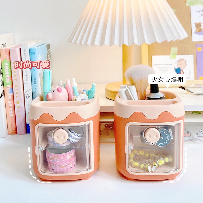 Túi Đựng Bút Hình Heo Hoạt Hình Dễ Thương