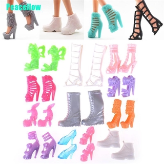 Bộ 12 Đôi Giày Cao Gót Cho Búp Bê 11 ''