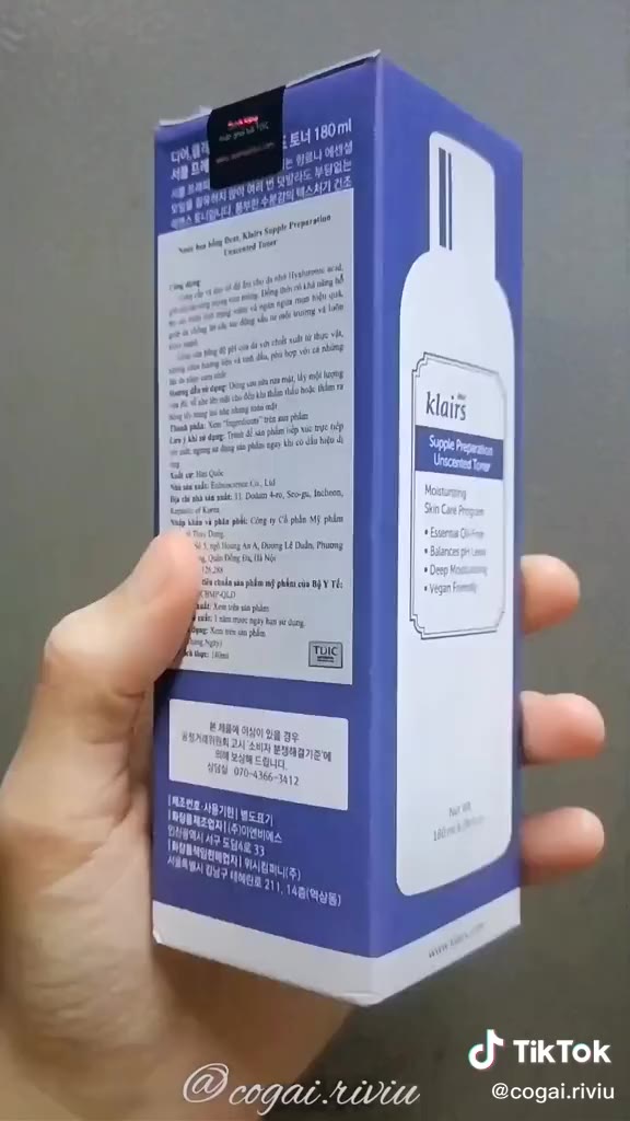 Nước hoa hồng không mùi Klairs Supple Preparation Unscented Toner 180ml - KONNI39 | BigBuy360 - bigbuy360.vn