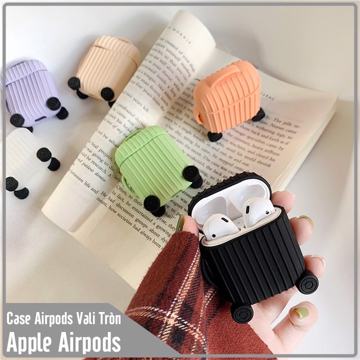 Túi đựng cho tai nghe Airpods Vali hình tròn kèm dây