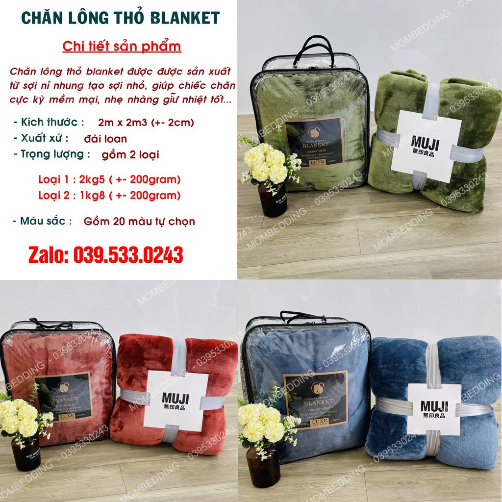 Chăn lông thỏ Blanket xuất khẩu hàng loại 1