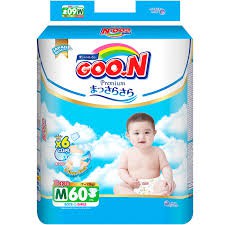 Bỉm GOON Premium đại dán, quần M60/M56/L50/L46/XL46/XL42/XXL36/XXXL26 (cắt tem)